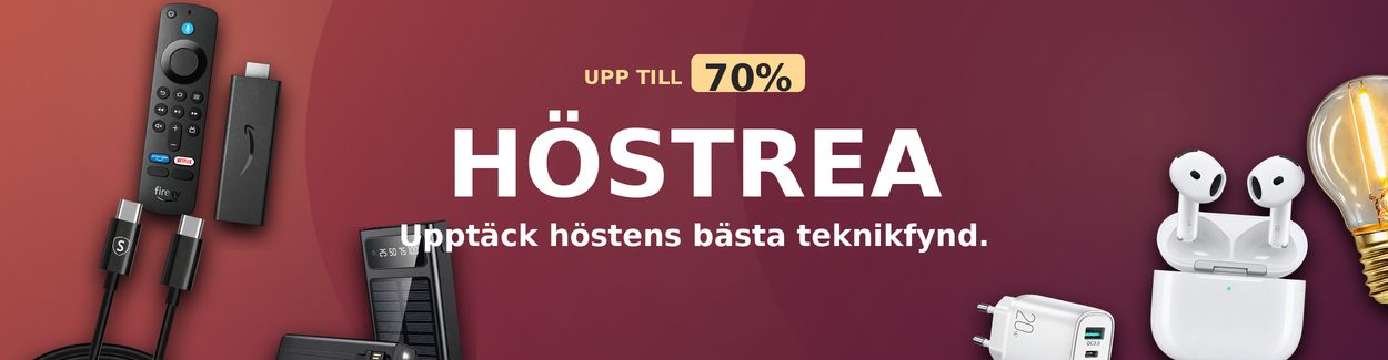 Höstrea på teknik och tillbehör – spara upp till 70%