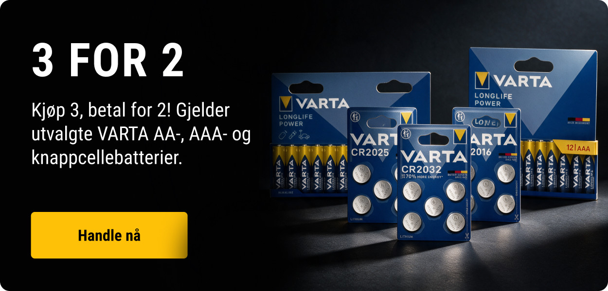3 for 2 på VARTA-batterier