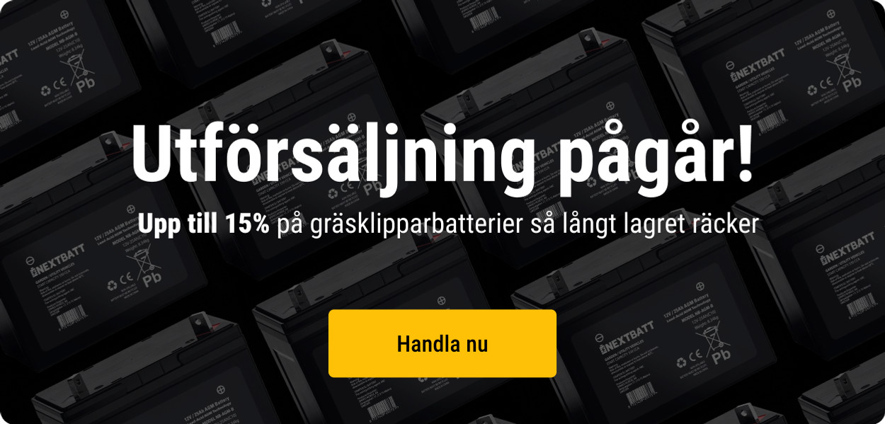Gräsklipparbatterier - Upp till 15%