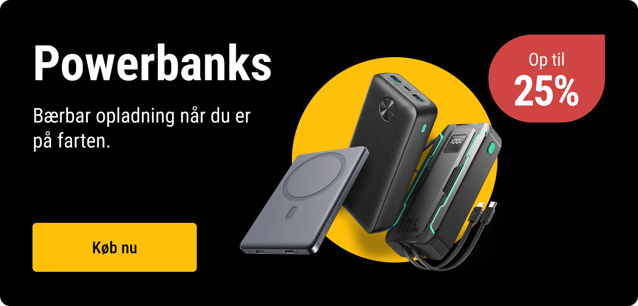 Powerbanks – spar op til 25%