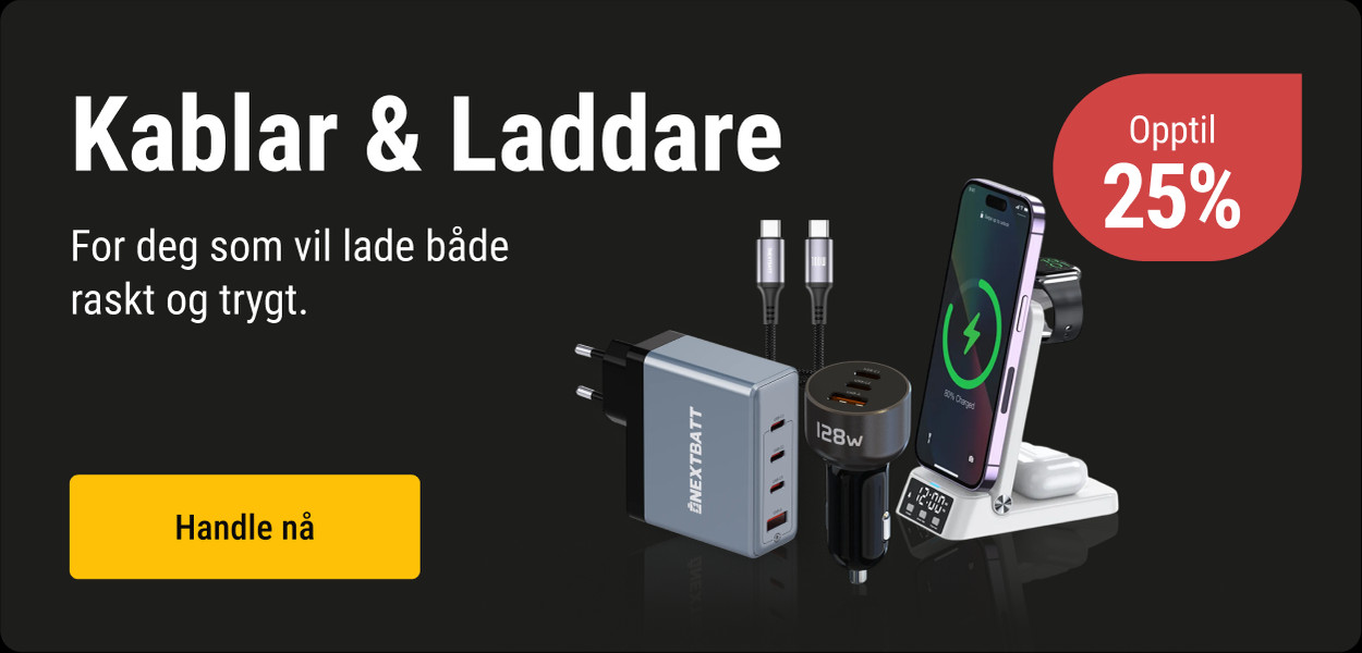 Kabler og Ladere – Spar Opptil 25%
