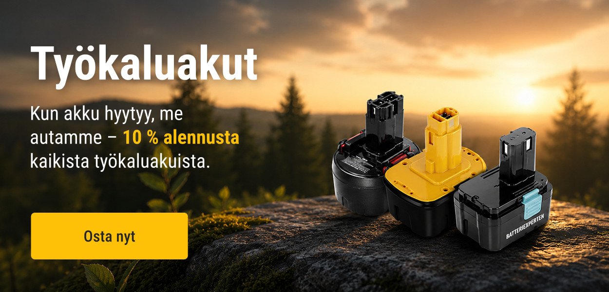 Työkaluakut 10%