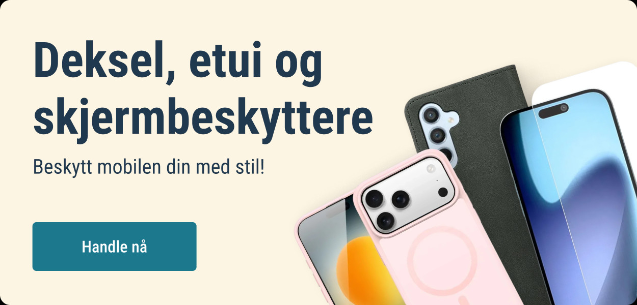 Deksel etui og skjermbeskyttere