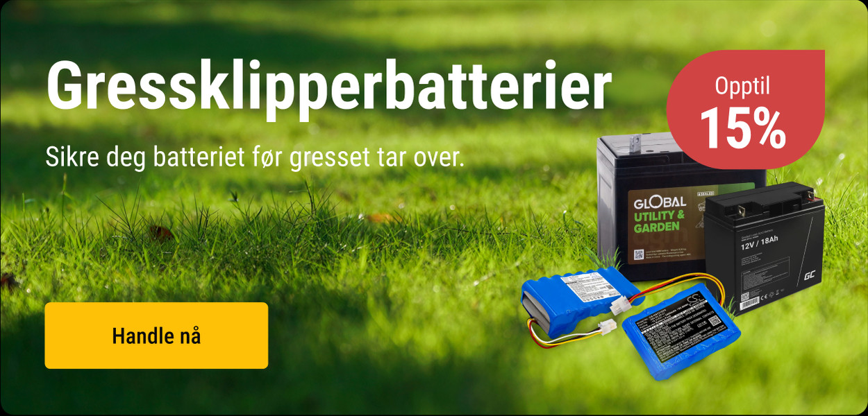 Gressklipperbatterier