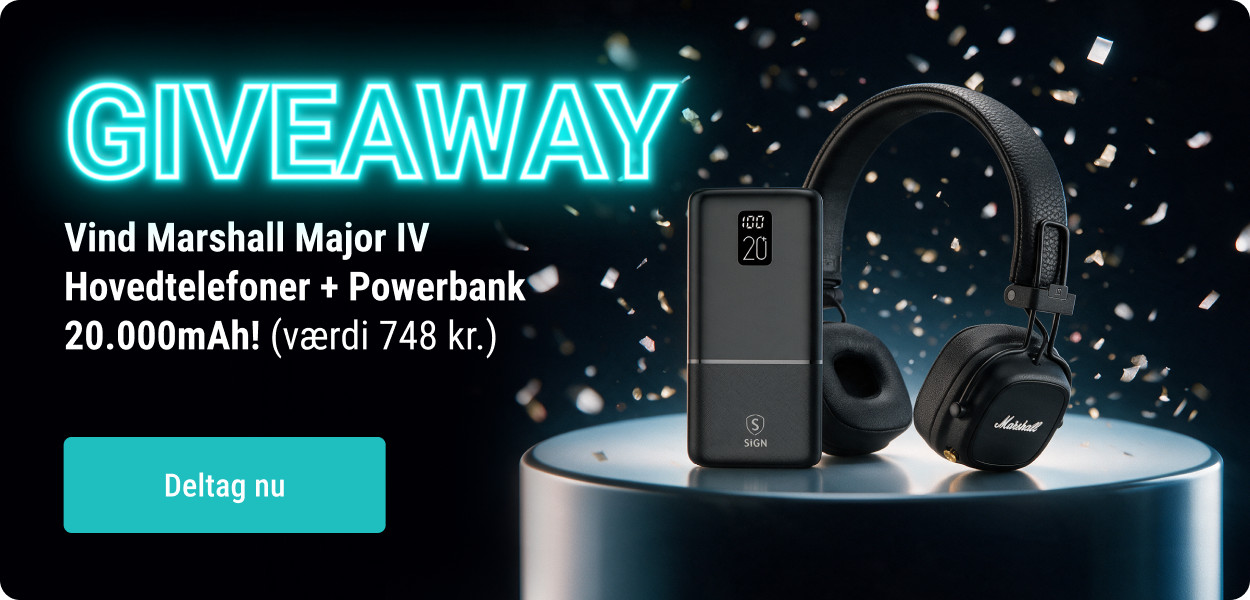Giveaway Marshall hovedtelefoner + Powerbank