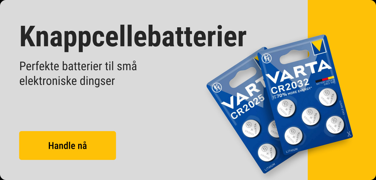 Knappcellebatterier