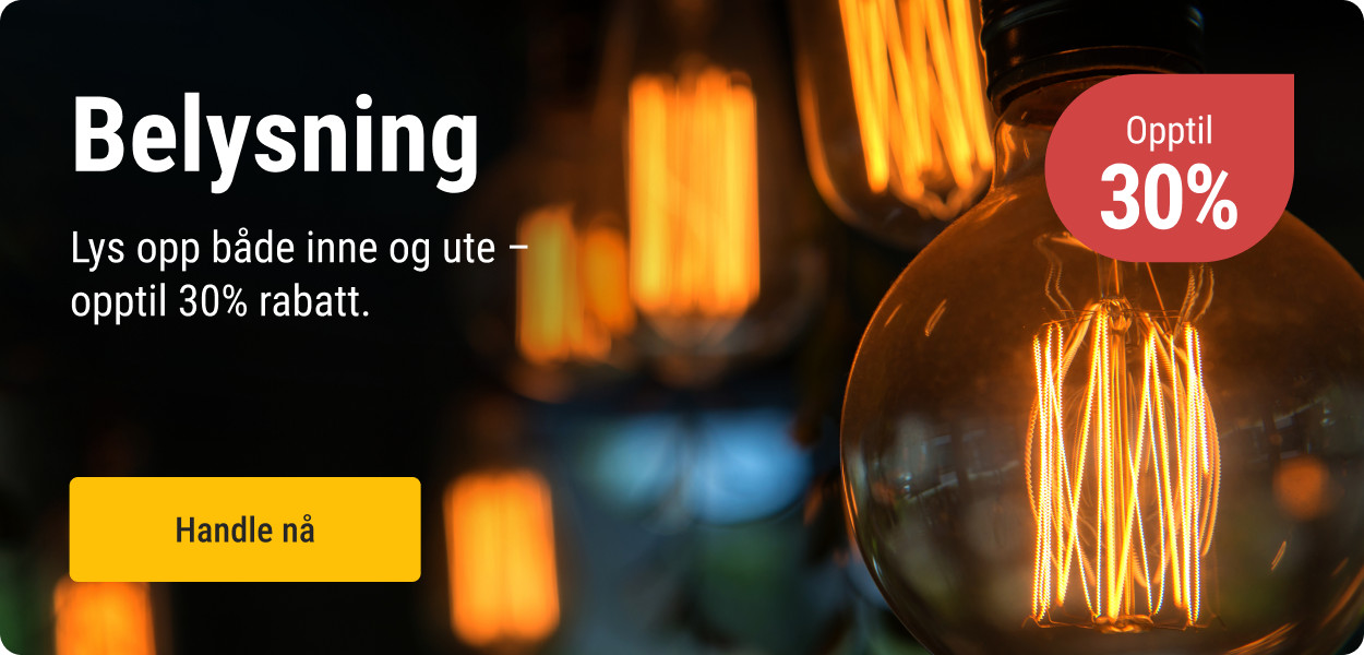 Belysning opptil 30%