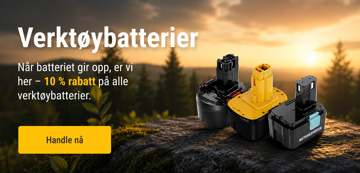 Verktoybatterier 10%