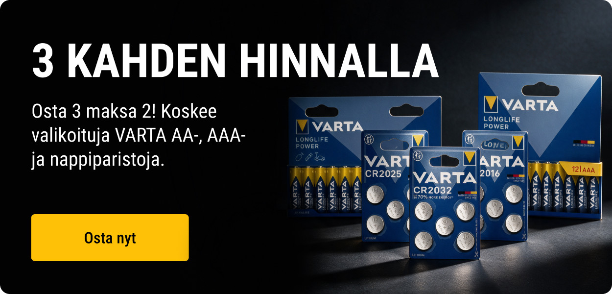 VARTA-paristot 3 kahden hinnalla