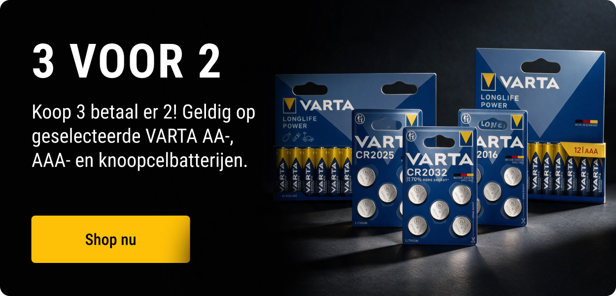 VARTA-batterijen – 3 halen, 2 betalen