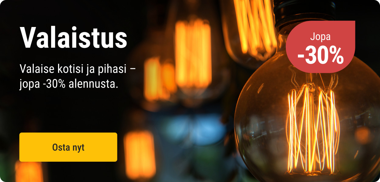 Valaistus jopa -30%