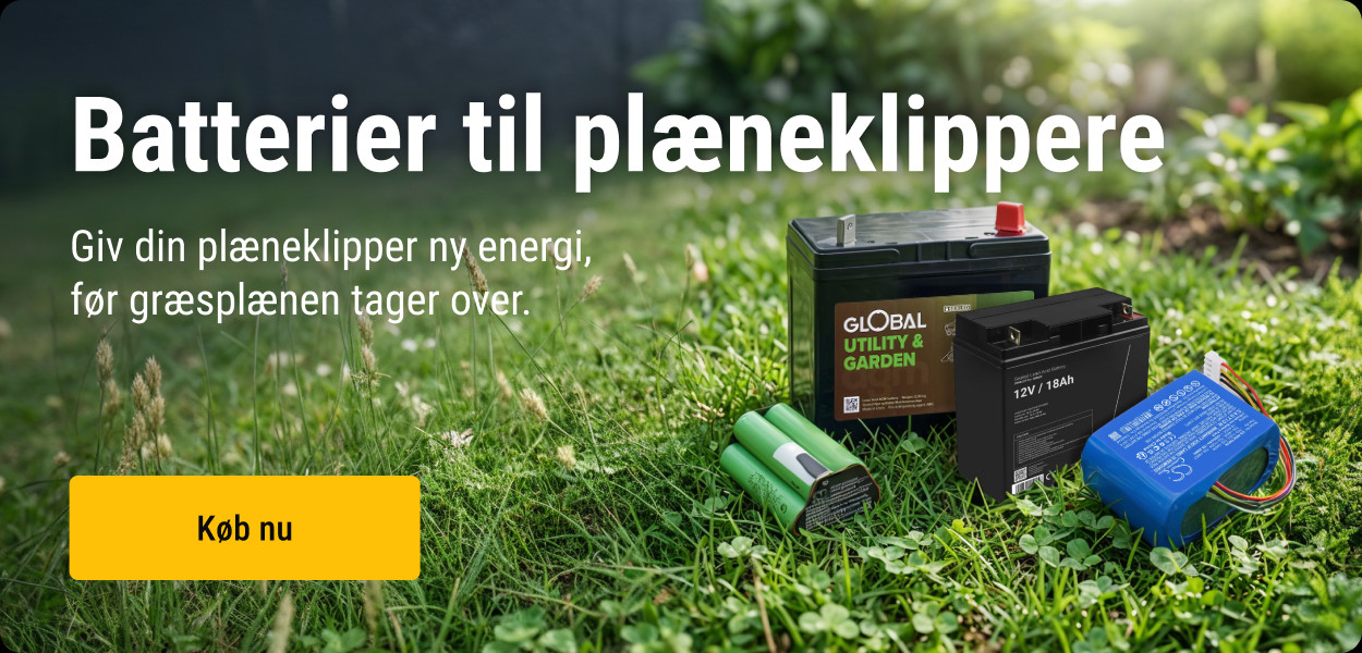 Batterier til plaeneklippere