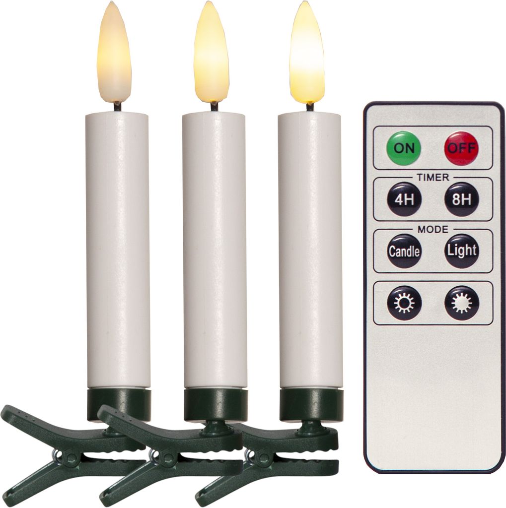 Trådløs juletrebelysning Flamme 10LED - Innendørs