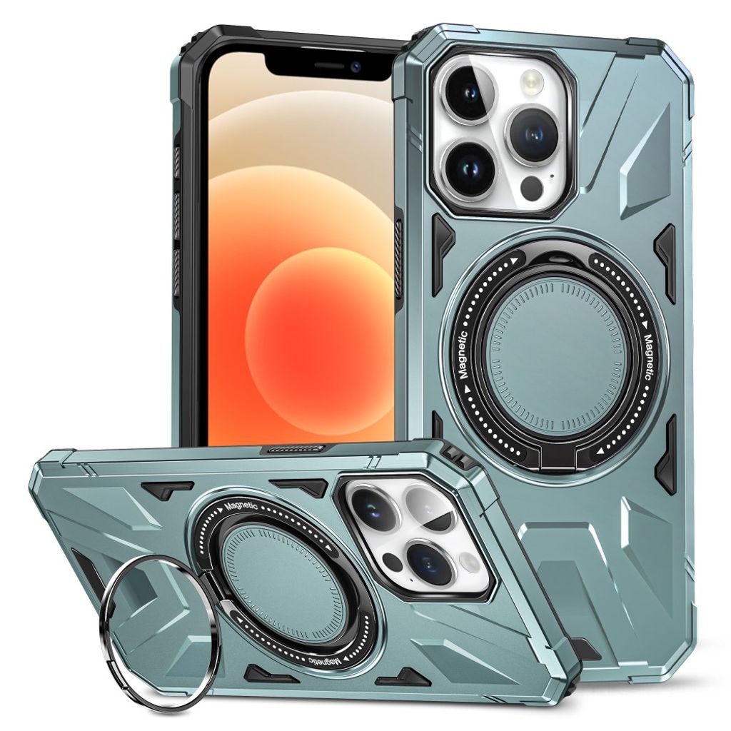 iPhone 12 Pro Max Cover med Ringholder - Grøn