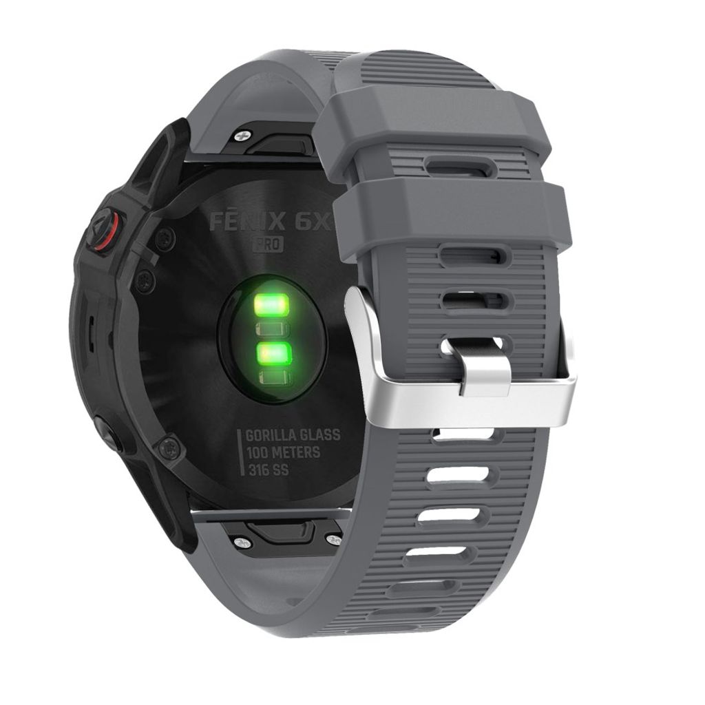 Garmin Fenix 7X/6X/5X etc. Urrem med Metalspænde - Grå