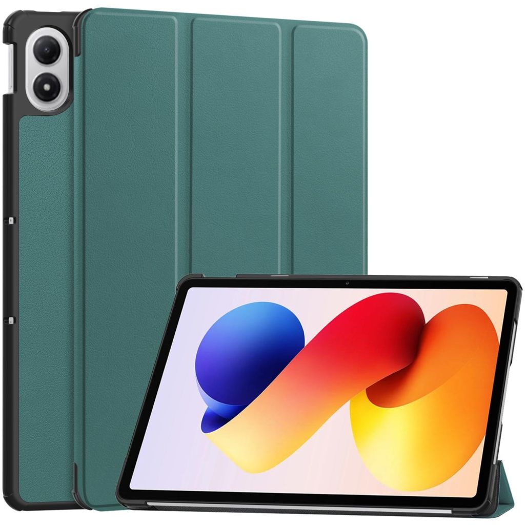 Xiaomi Poco Pad M1/Redmi Pad 2 Pro Etui Støtsikker Tri-Fold - Svartgrønn