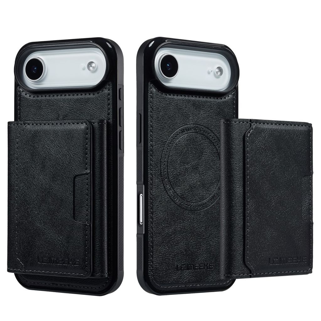 LC.IMEEKE iPhone 17 Air MagSafe cover med pung - Sort