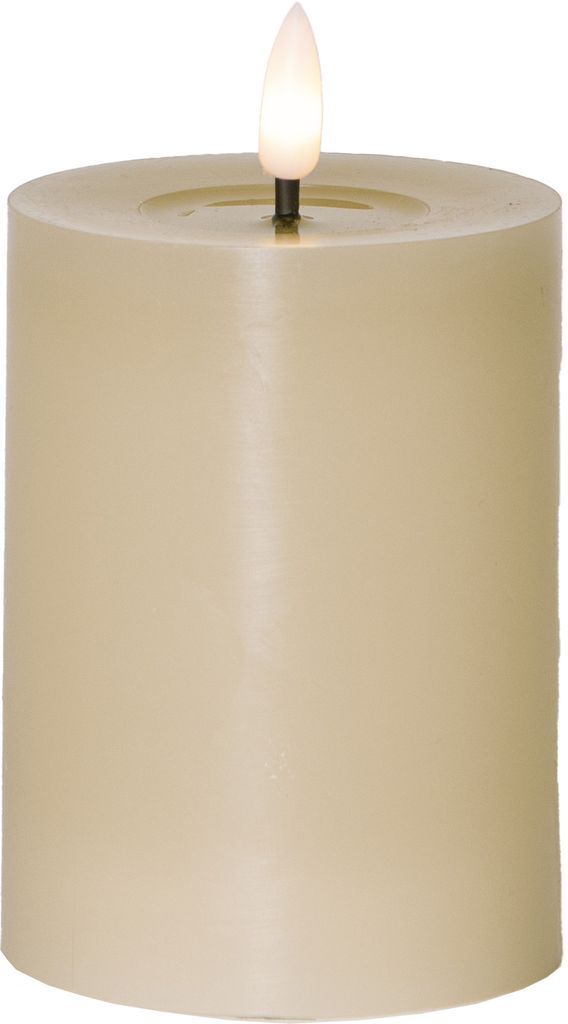 LED BLOCKLJUS FLAMME FLOW BEIGE / 12,5 CM / TIMER