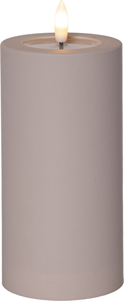 LED BLOCKLJUS FLAMME SOFT BEIGE / 17,5 CM / TIMER / INOMHUS/UTOMHUS