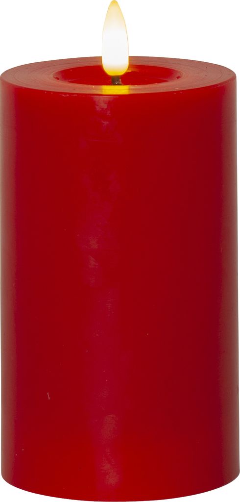 LED BLOCKLJUS FLAMME FLOW RÖD / 15 CM / TIMER