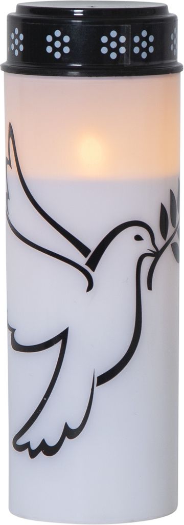 LED-gravlys DOVE / 21 cm / batteri / timer / innendørs/utendørs bruk
