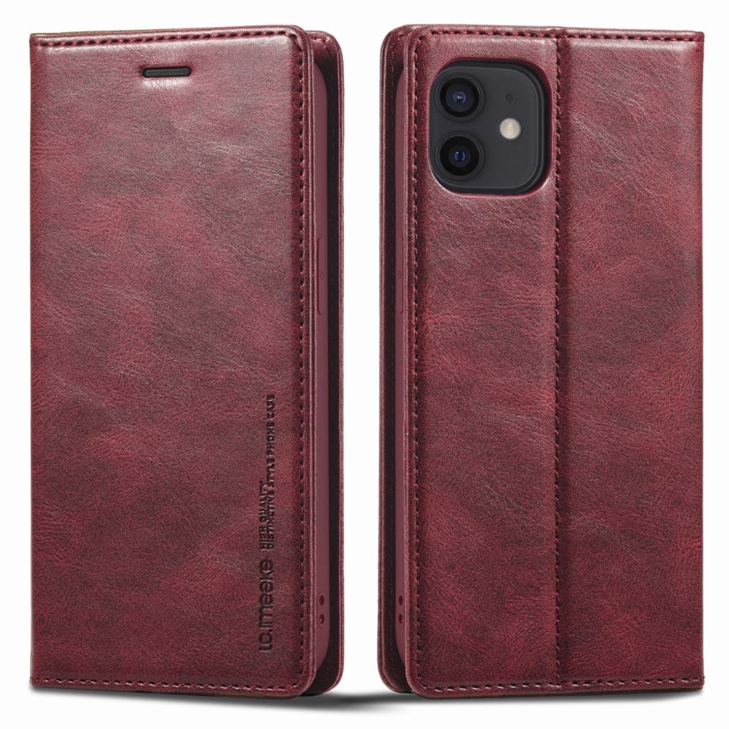 LC.IMEEKE iPhone 12 Mini Wallet Cover - Red