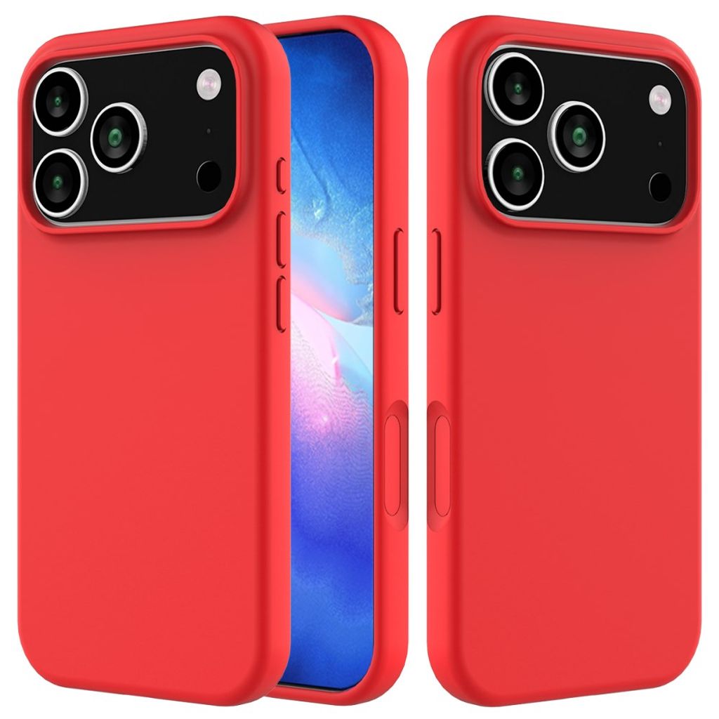 iPhone 18 Pro/17 Pro Silikonskal - Röd