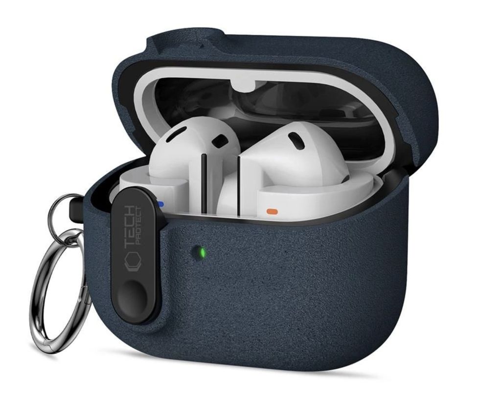 Tech-Protect Slim Hook Skal till Samsung Galaxy Buds 3 / 3 FE / 3 Pro - Mörkblå