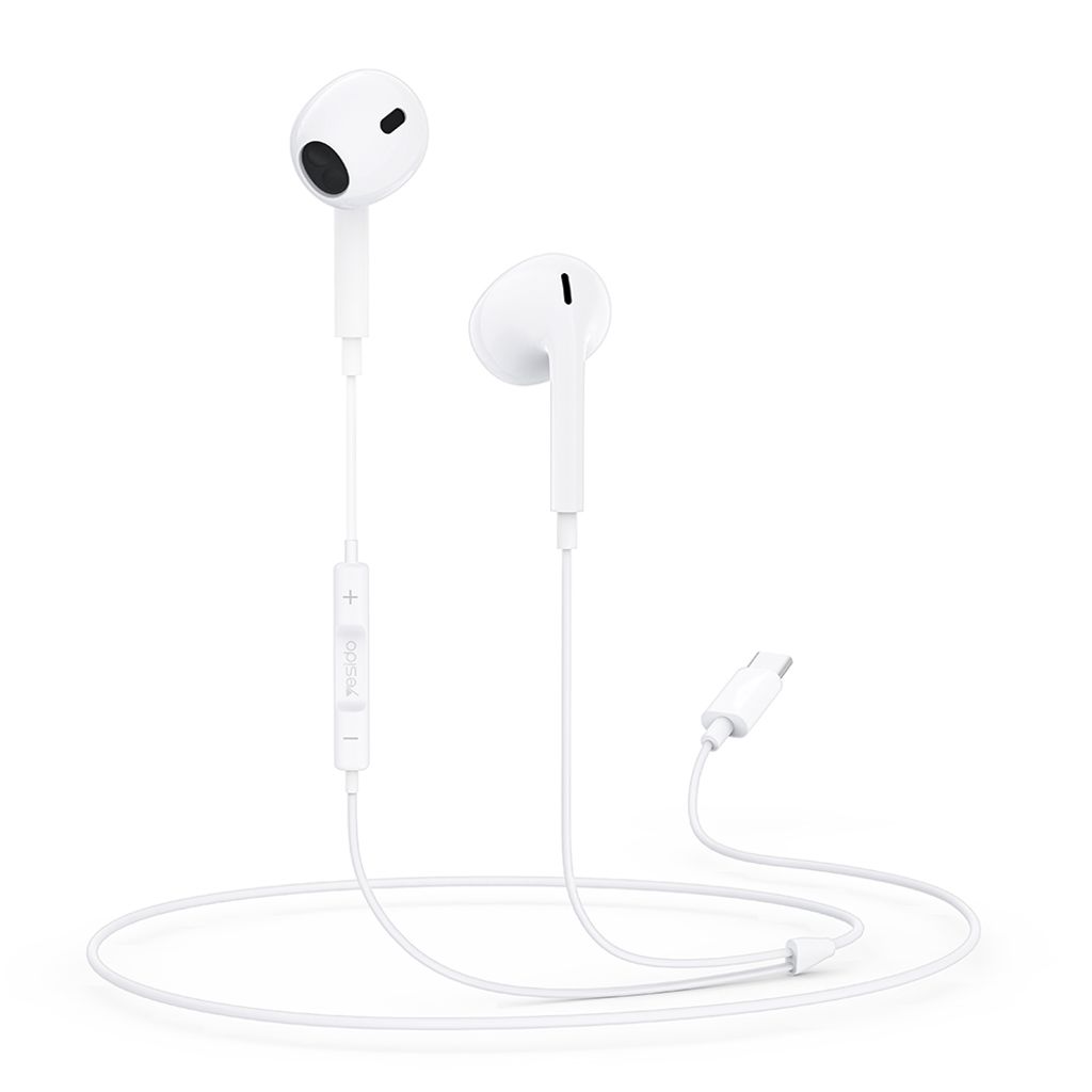 YESIDO YH38 Kablede USB-C In-Ear Hodetelefoner – Hvite