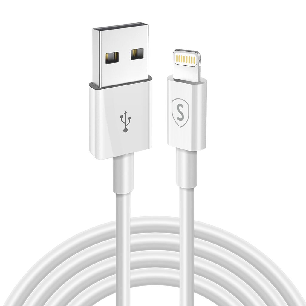 SiGN USB 2.0 -kaapeli Lightning-liittimellä 2.1A, 12W, 1m - Valkoinen