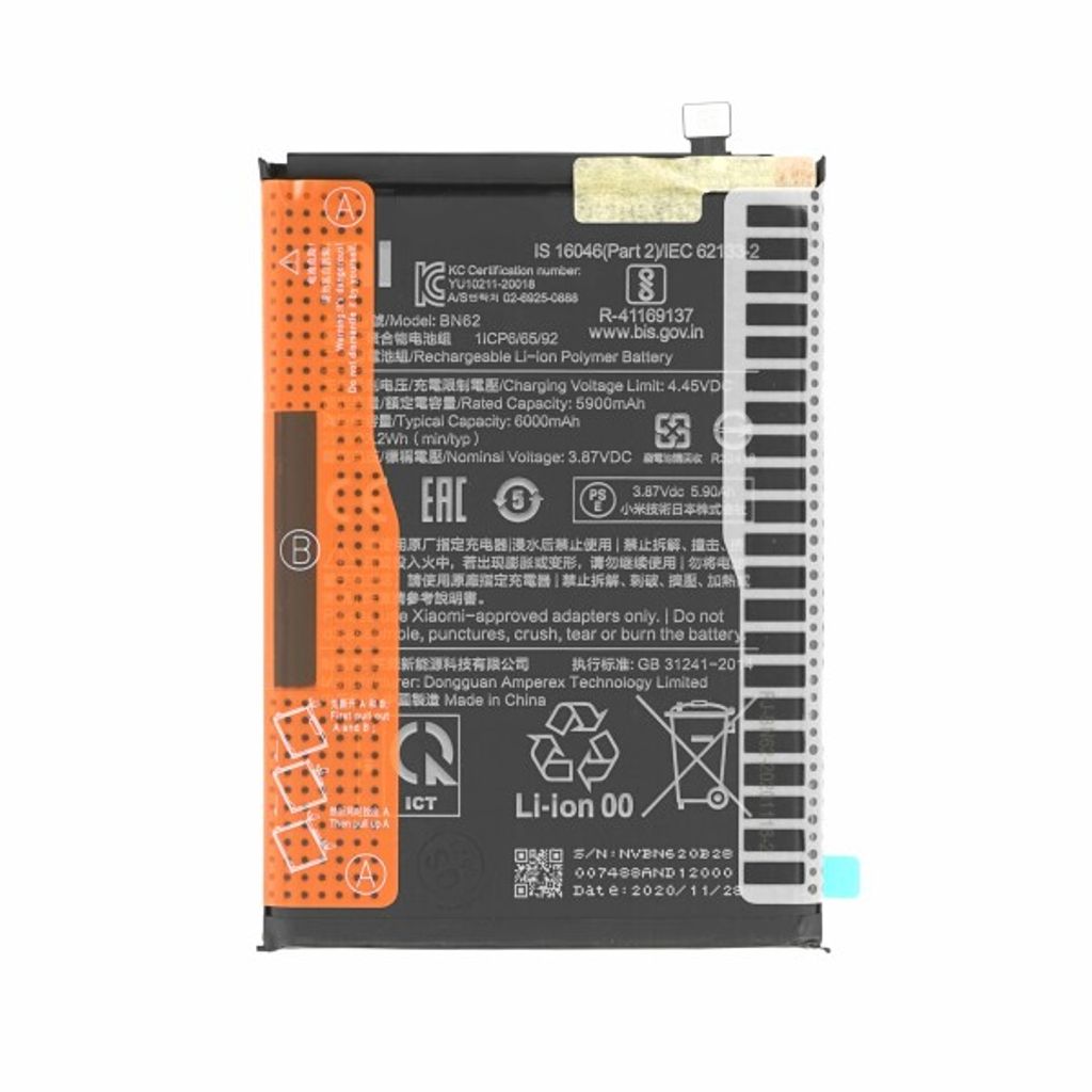 Xiaomi Redmi Note 9 4G/POCO M3/Redmi 9T Batteri BN62