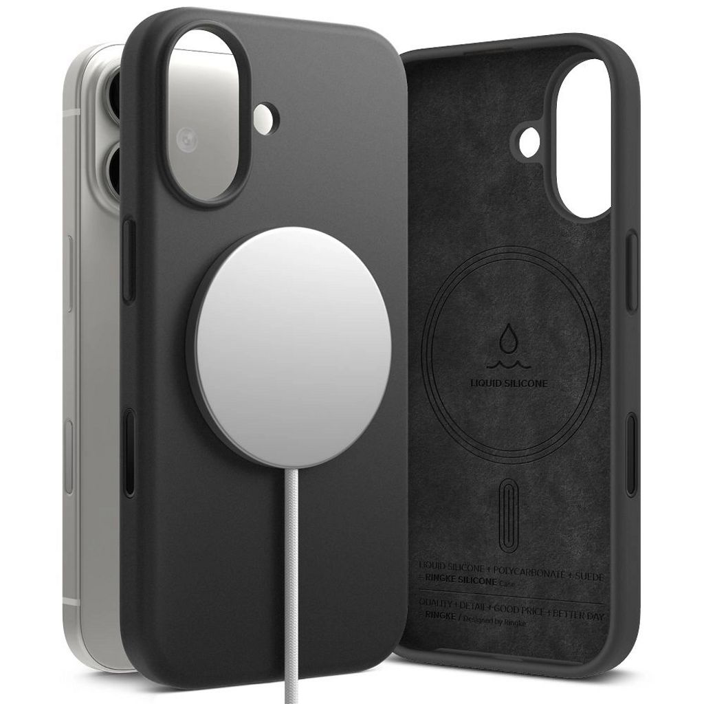 Ringke Silicone MagSafe Cover till iPhone 17 - Sort