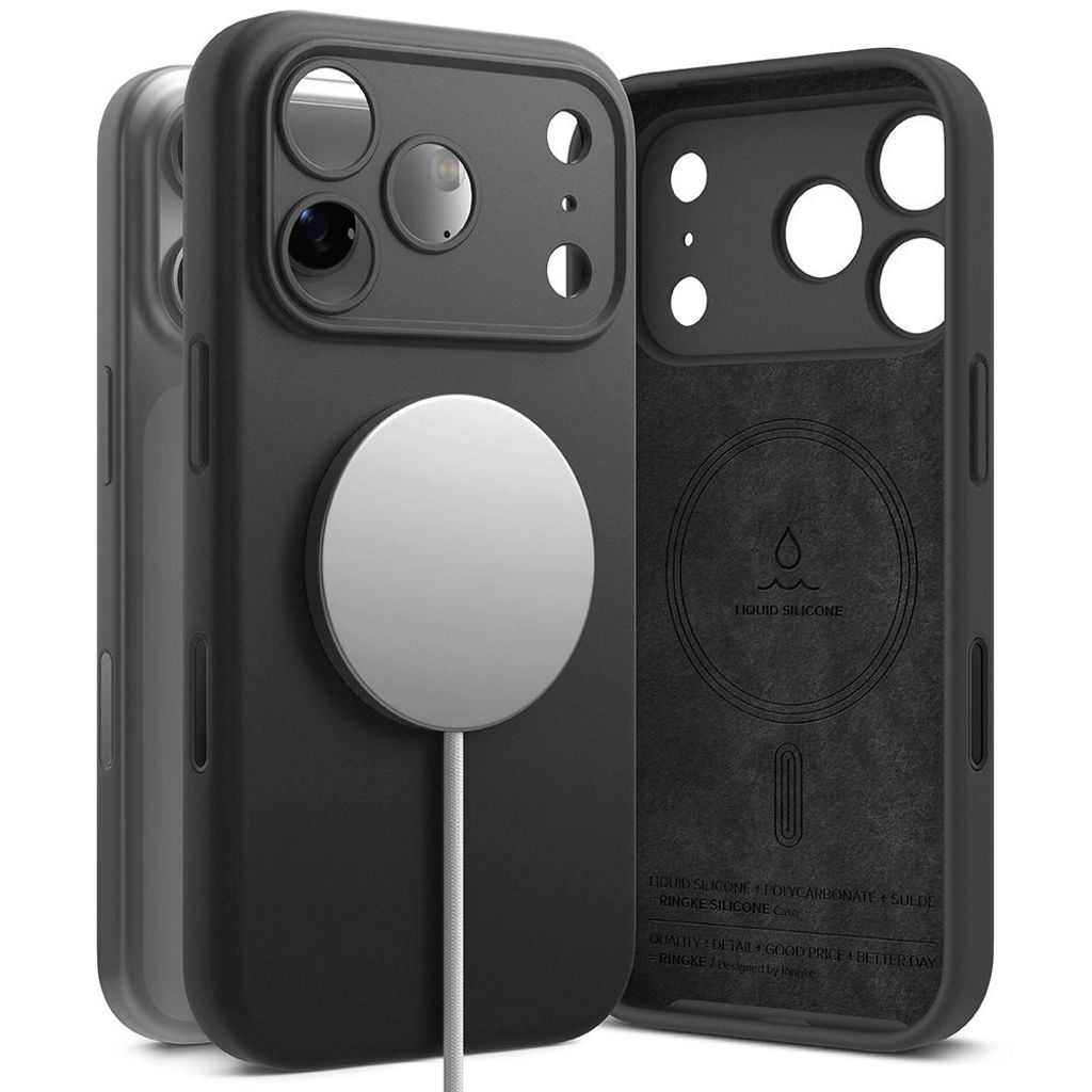 Ringke Silicone Magnetic MagSafe Case for iPhone 17 Pro - Black