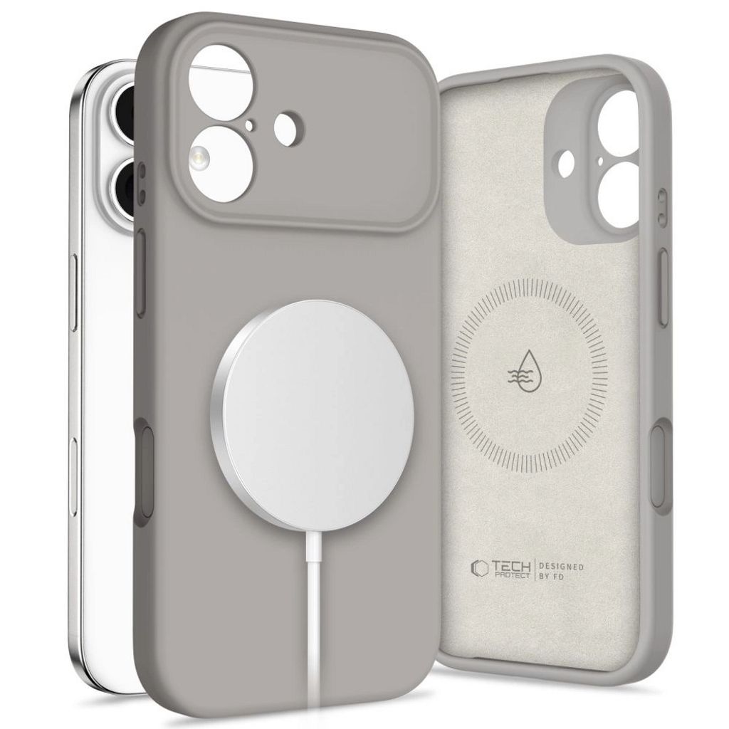 Tech-Protect Silicone MagSafe Case for iPhone 17 - Gray