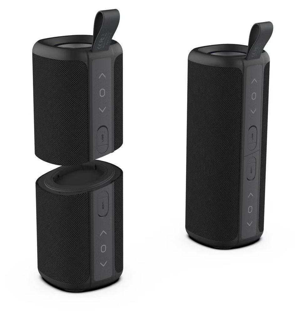 Exibel 2-in-1 Bluetooth-kaiutin BX80 - Musta