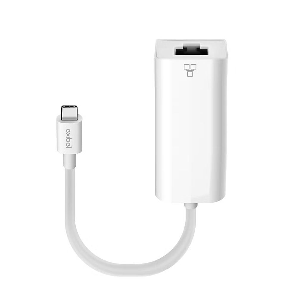 Exibel USB-C Gigabit nettverksadapter – hvit