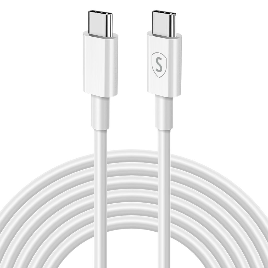 SiGN Pikalatauskaapeli USB-C - USB-C 60W, 3A, 2m USB-C PD - Valkoinen
