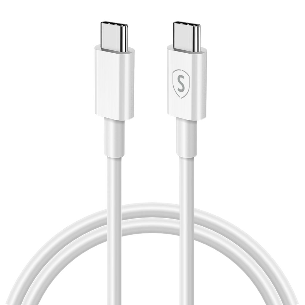 SiGN Pikalatauskaapeli USB-C - USB-C 60W, 3A, 1m USB-C PD - Valkoinen