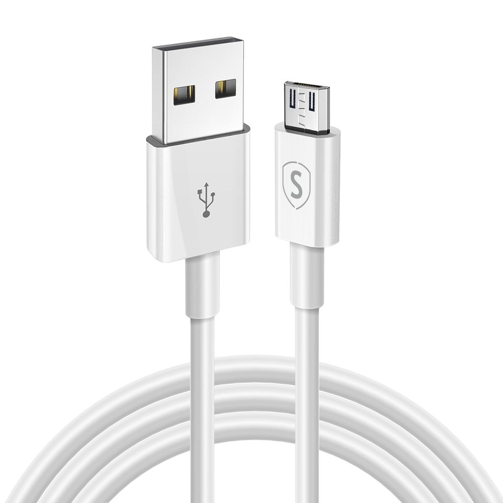 SiGN Samsung Galaxy S6, S7 micro-USB-kaapeli 5V, 2.1A, 1.2m - Valkoinen