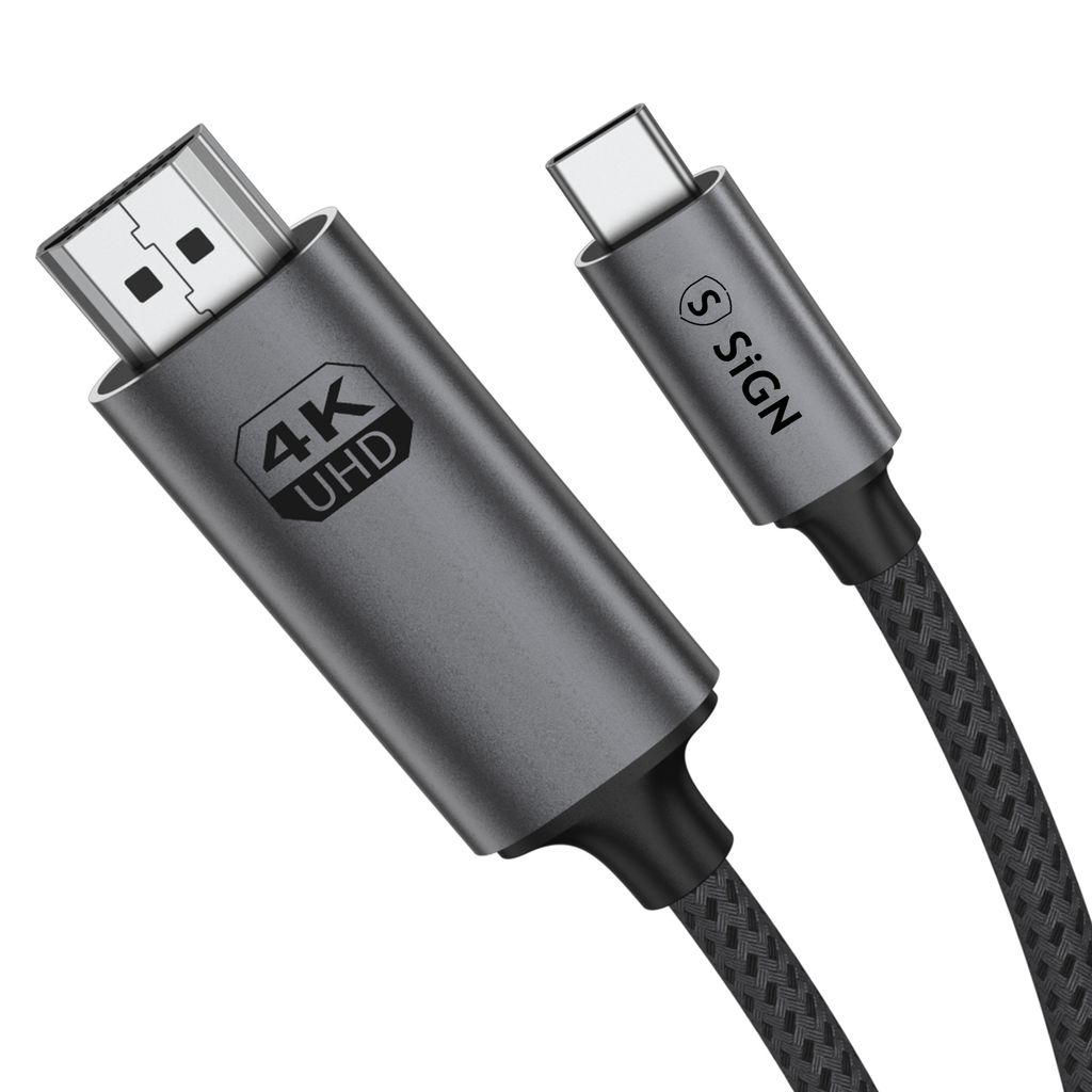 SiGN USB-C - HDMI 4K 60Hz -kaapeli, 2m - Musta
