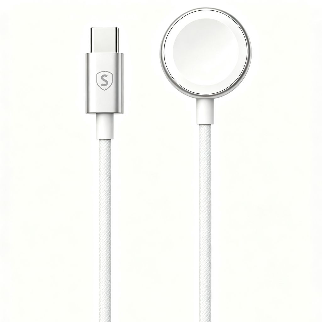 SiGN magnetisk trådløs lader MagSafe for Apple Watch, USB-C, 5W – hvit