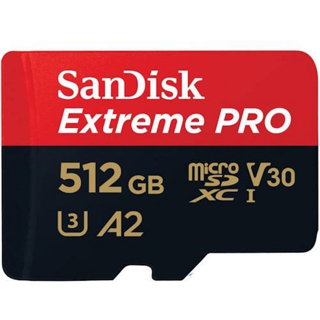 SanDisk 512GB Extreme PRO Micro SDXC UHS-I met adapter
