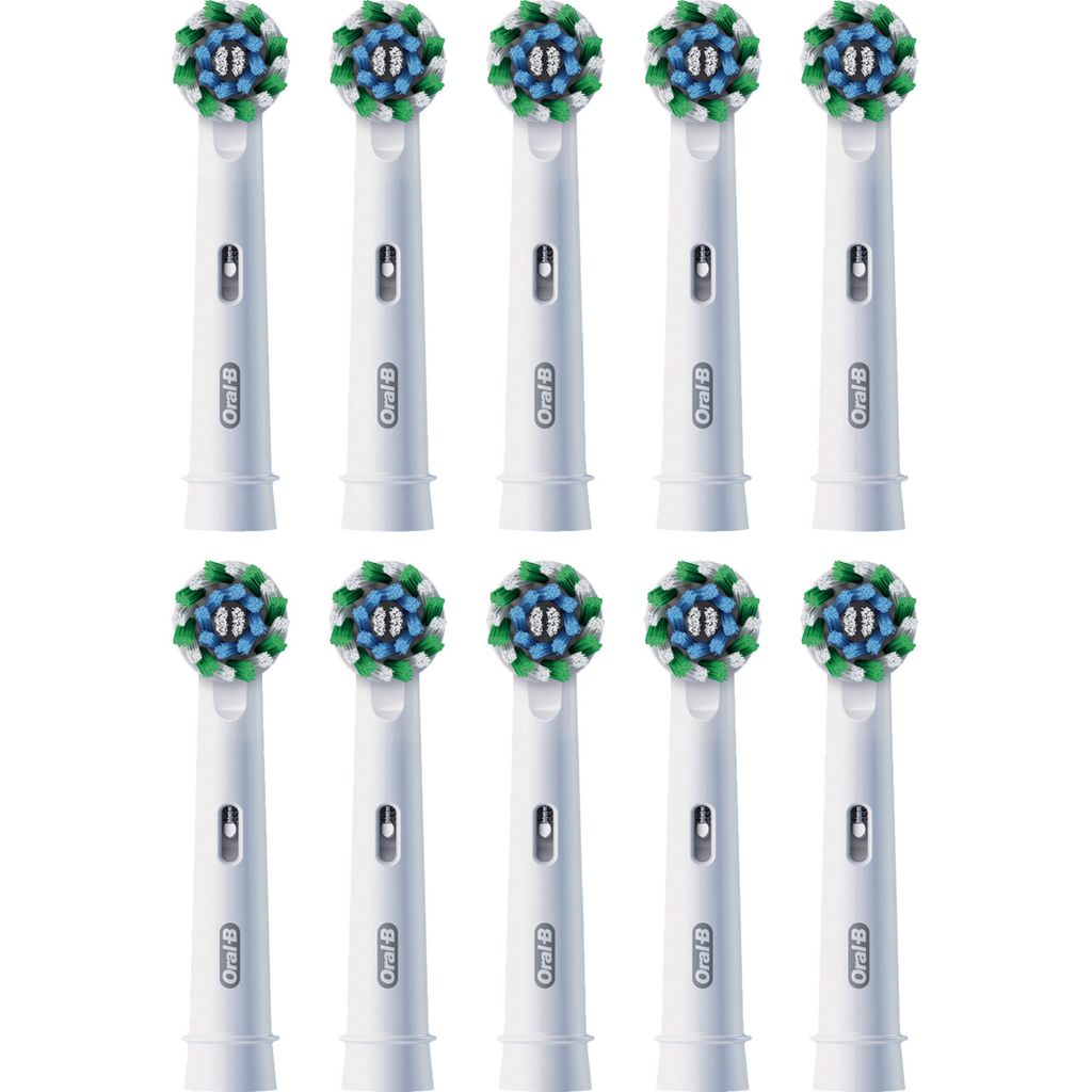 Oral-B tandbørstehoveder Cross Action, 10-pak – Hvide