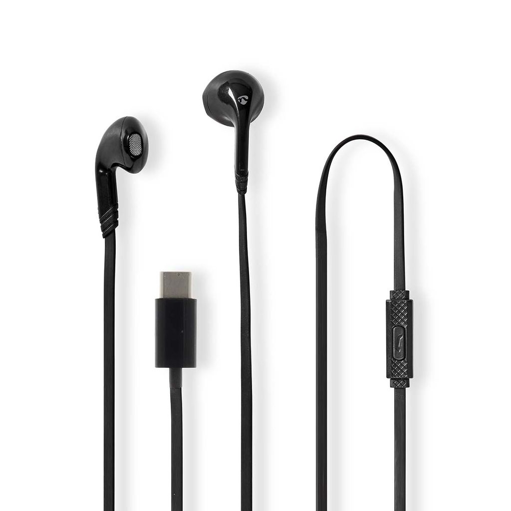 Nedis In-ear høretelefoner med AUX 3,5 mm tilslutning 1,2 m - Sort