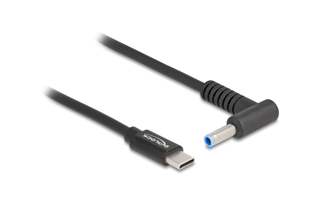 Delock Kabel ładujący do laptopa USB-C wtyk do HP 4,5 x 3 mm wtyk