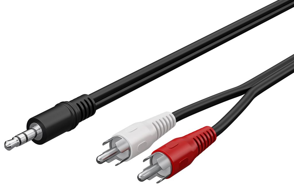 Goobay AUX-adapterkabel 3,5 mm stereo til 2x RCA 0,5m
