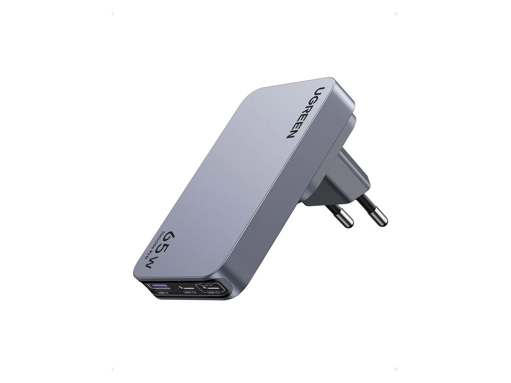 UGREEN x753 Nexode Pro Ładowarka ścienna 65W, 3A, 1x USB-A / 2x USB-C - Szary