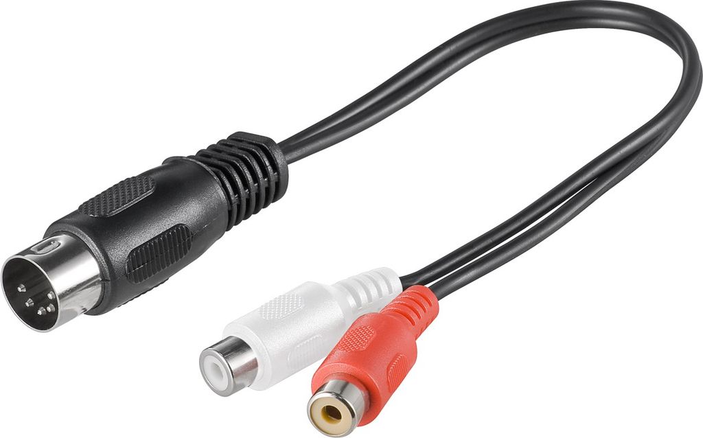 Goobay lydkabeladapter DIN hann (5-pin) til 2x RCA hunn