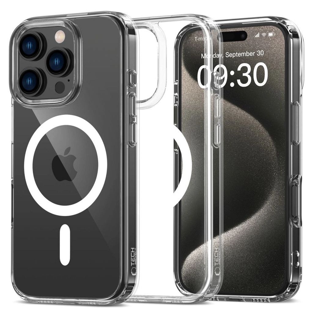 Tech-Protect FlexAir Hybrid MagSafe Skal for iPhone 16 Pro - Gennemsigtig