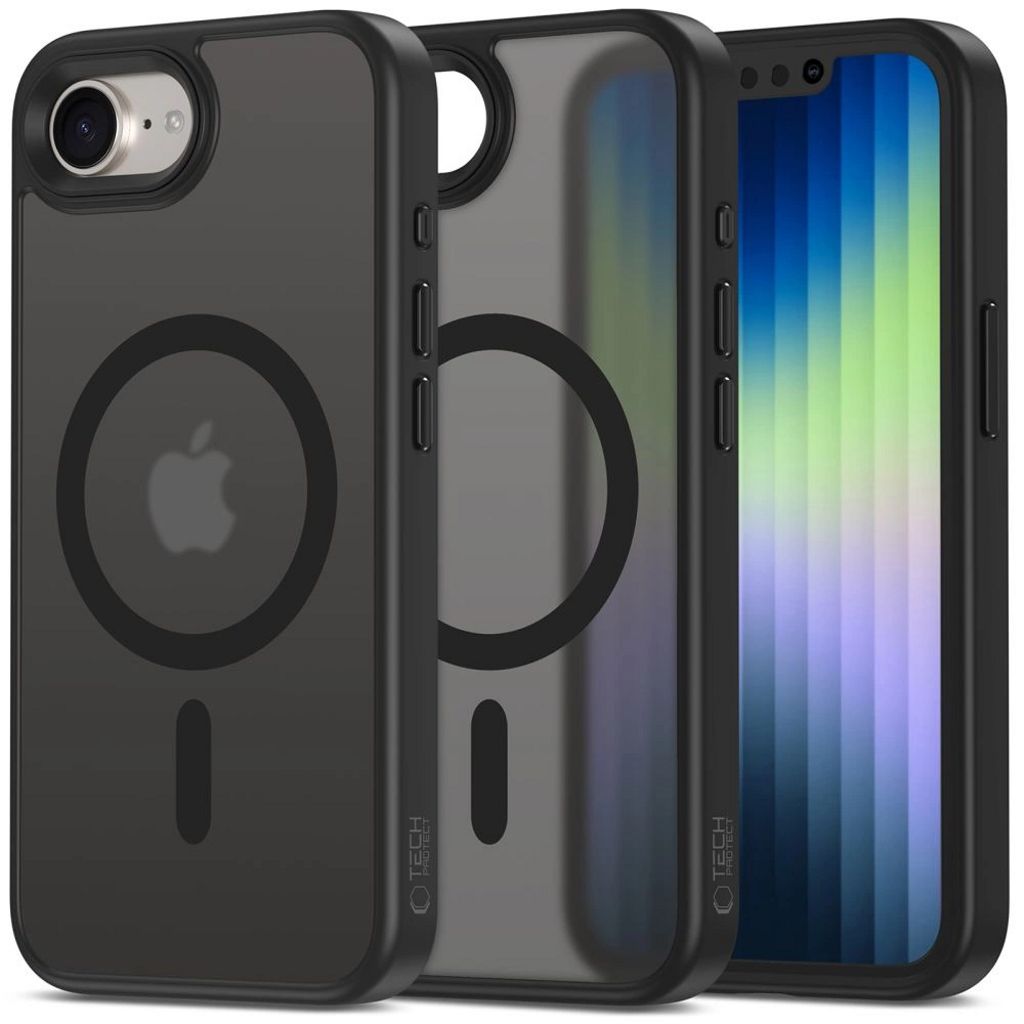 Tech-Protect MagMat MagSafe Deksel iPhone 16e - Matt svart